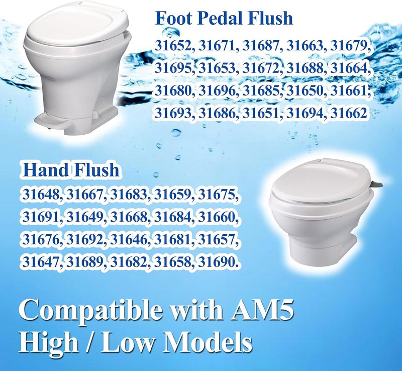 WEST ORGIN 31705 RV Toilet Water Valve Kit, Compatible with Thetford Aqua-Magic V High and Low Models - Image 4